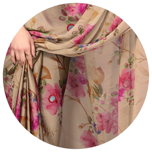 Vasthrlay Fashion Chiffon Geometric Printed Ethnic Wear