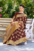 Vasthrlay Banarasi Wine Ethnic Wear