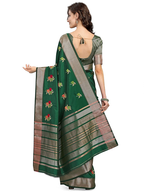 Vasthrlay Colourful Embroidery Saree