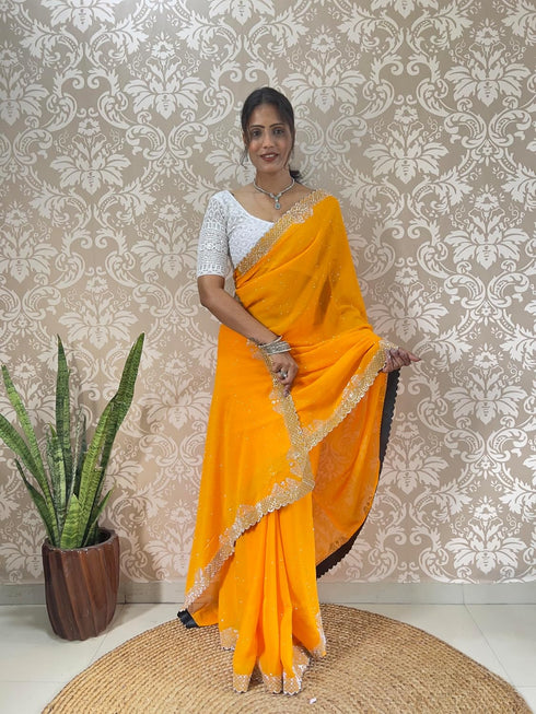 Vasthrlay Georgette Lightweight Receptions Gatherings