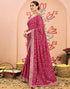 Vasthrlay Georgette Embroidery Unstitched Dark Green Saree