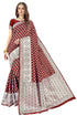 Vasthrlay Banarasi Gs Bridal Maroon Ethnic Wear