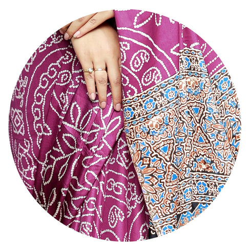 Vasthrlay Fashion Stripes Printed Ethnic Wear