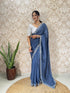 Vasthrlay Georgette Embellishments Scalloped Traditional