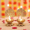 Behoma 100% Pure Brass Kalpavriksha Diya for Puja - Set of 2