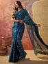Vasthrlay Chiffon Printed Unstitched Black Saree