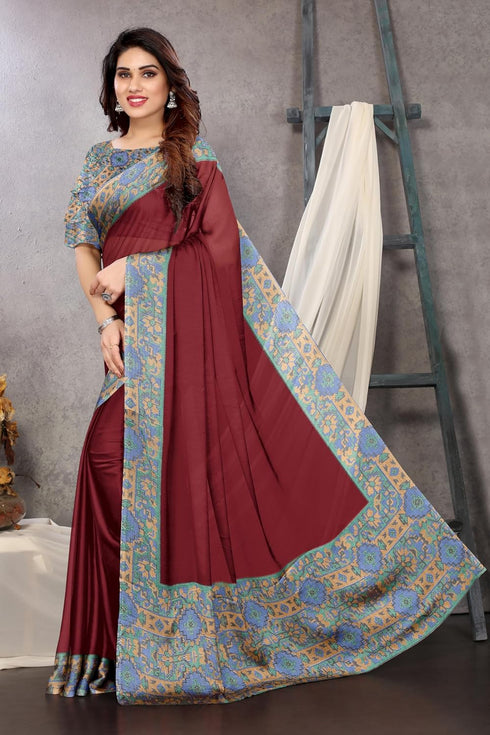 Vasthrlay Fashion Chiffon Dusty Turquoise Ethnic Wear