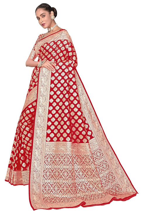 Vasthrlay Banarasi Bridal Maroon Ethnic Wear