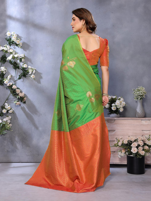 Vasthrlay Banarasi Unstitched Saree