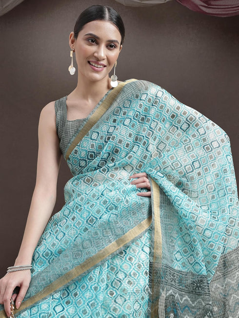 Vasthrlay Fashion Polyester Printed Black Ethnic Wear