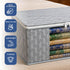 Homestrap Set of 6 Non-Woven Printed Saree Cover/Cloth Storage Organizer for Clothes with Transparent Window (Grey)