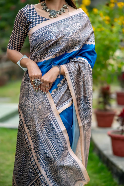 Vasthrlay Tussar Saree Ghicha