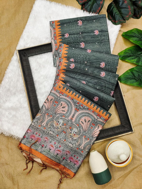 Vasthrlay Saree Traditional Kalamkari Printed Designer