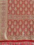 Vasthrlay Kanjivaram Banarasi Unstitched Red Ethnic Wear