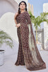 Vasthrlay Fashion Georgette Sequins Navy Ethnic Wear