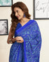 Vasthrlay Womens Printed Unstitched Brown Saree