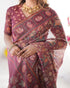 Vasthrlay Handloom Grey Green Traditional Saree