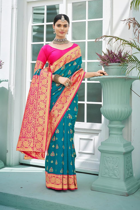 Vasthrlay Banarasi Rich Rama Ethnic Wear