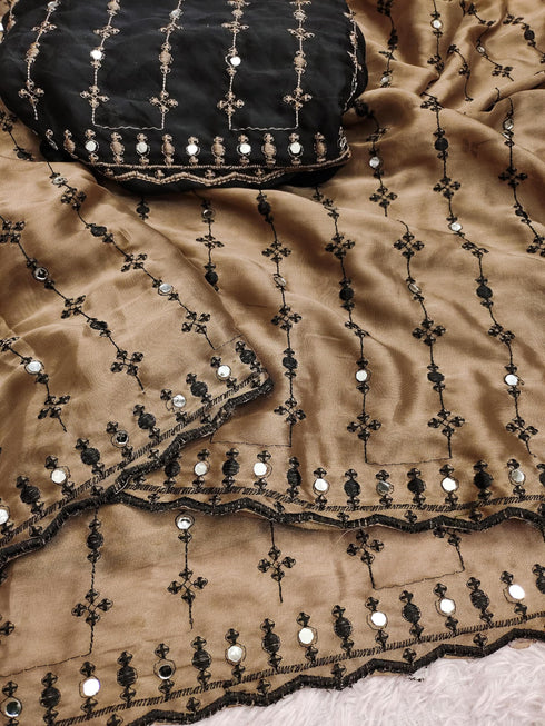 Vasthrlay Embroidery Unstitched Saree