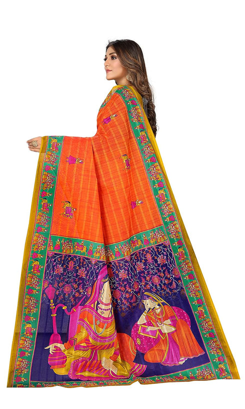 Vasthrlay Cotton Blue Saree