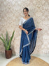 Vasthrlay Georgette Embellishments Scalloped Traditional