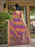 Vasthrlay Chanderi Leheriya Mothra Saree Multicolor