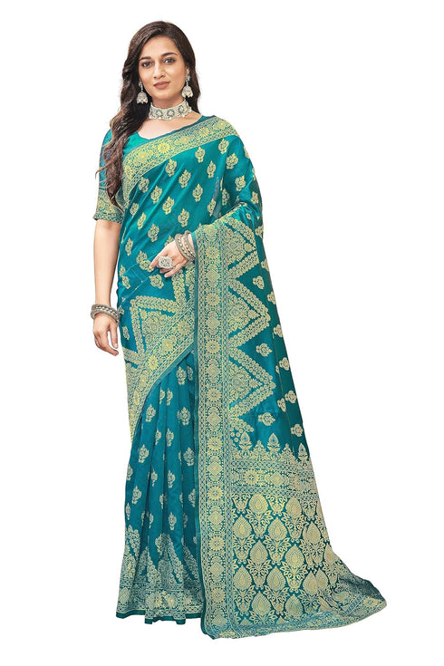 Vasthrlay Banarasi Rama Ethnic Wear