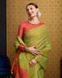 Vasthrlay Women's Cotton Length Unstitched Saree