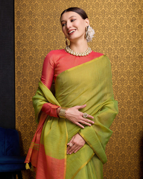 Vasthrlay Cotton Unstitched Saree