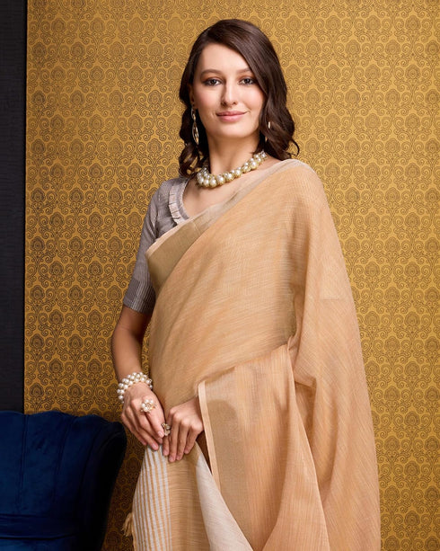 Vasthrlay Women's Cotton Unstitched Blouse Saree