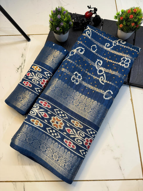 Vasthrlay Tussar Bandhani Weaving