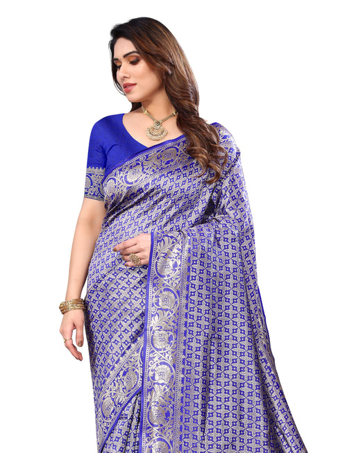 Vasthrlay Kanjivaram Unstitched Saree