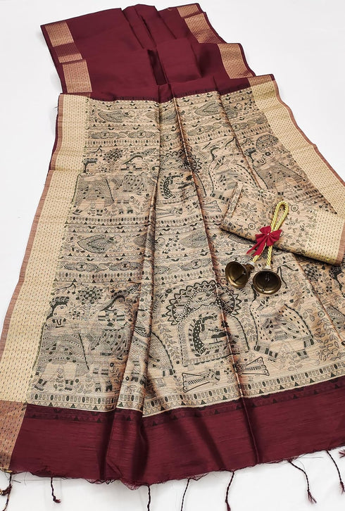 Vasthrlay Tussar Saree Bordar