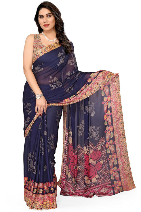 Vasthrlay Fashion Chiffon Georgette Dark Ethnic Wear
