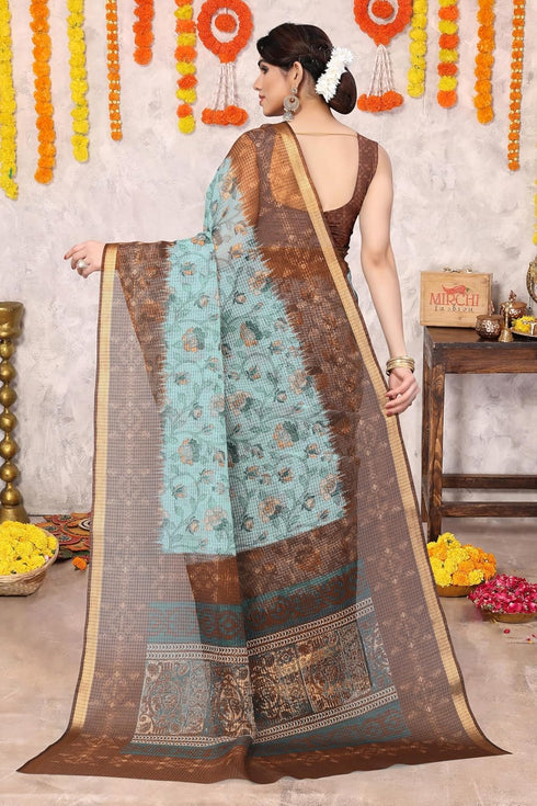 Vasthrlay Fashion Polyester Printed White Ethnic Wear