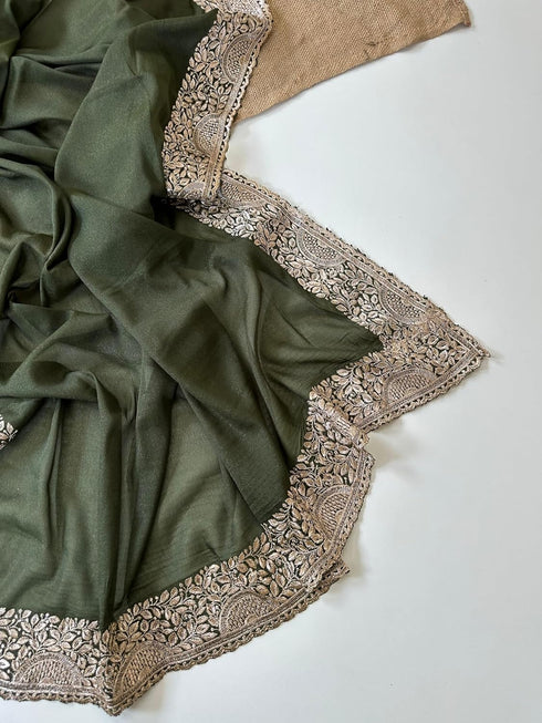 Vasthrlay Embroidery Georgette Unstitched