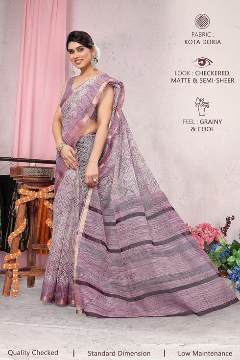 Vasthrlay Fashion Polyester Geometric Dusty Ethnic Wear