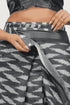 Vasthrlay Grey Multi Print Design Linen Ready To Wear Saree