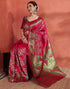 Vasthrlay Banarasi Jacquard Unstitched Pink Saree