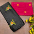 Vasthrlay Vichitra Embroidery Brown Black