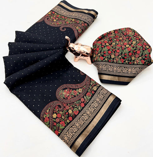 Vasthrlay Kashmiri Print Saree