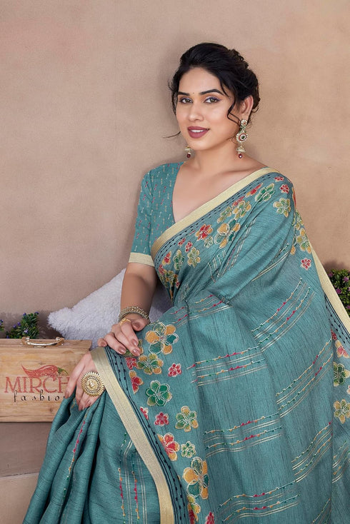 Vasthrlay Fashion Polyester Printed Ethnic Wear