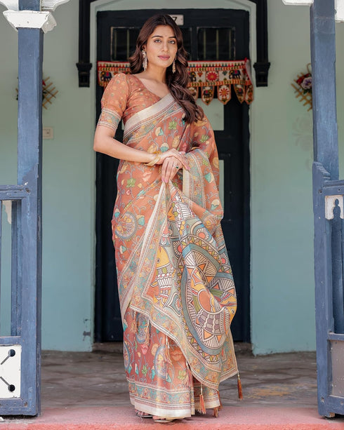 Vasthrlay Handloom Printed Saree