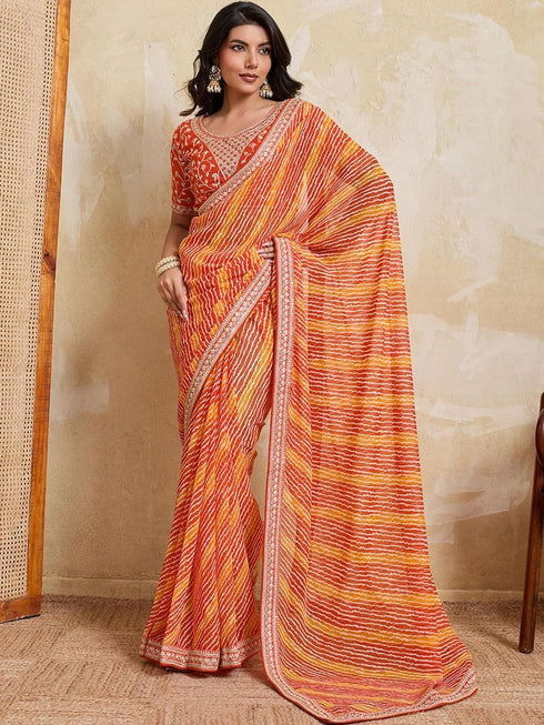 Vasthrlay Embroidered Embellished Wedding Saree