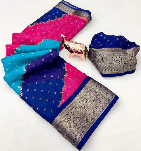 Vasthrlay Bandhani Kanjivaram Weaving