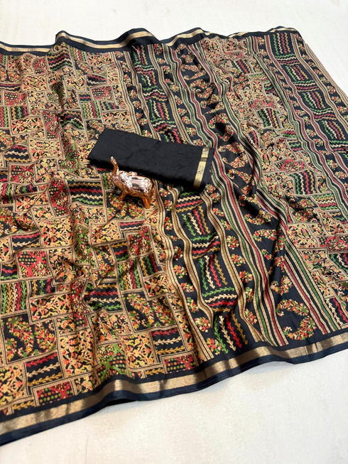 Vasthrlay Silk Saree Kalamkari