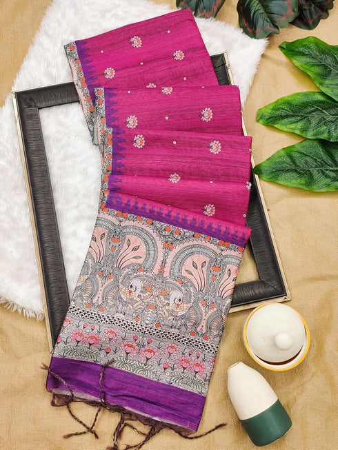 Vasthrlay Saree Traditional Kalamkari Printed Designer