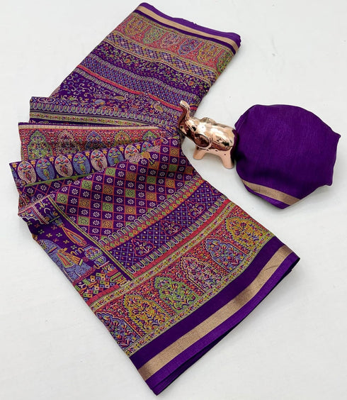 Vasthrlay Kalamkari Darkblue