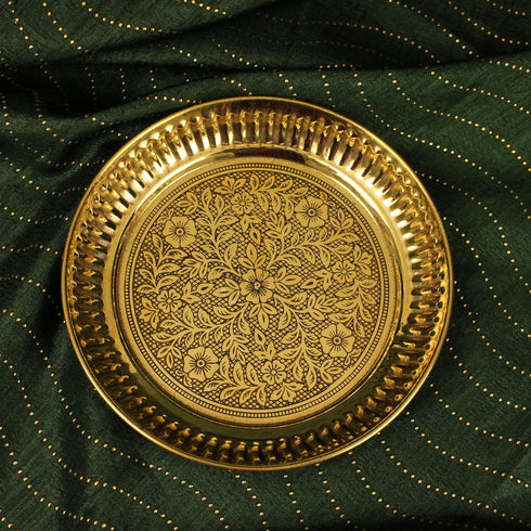 Traditional Handcrafted Brass Puja Plate 73g