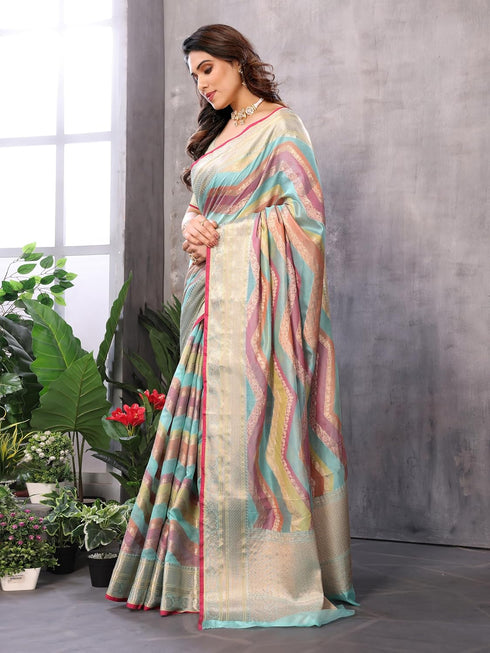 VasthrlayJacquard Unstitched Maharani Pista Free Ethnic Wear